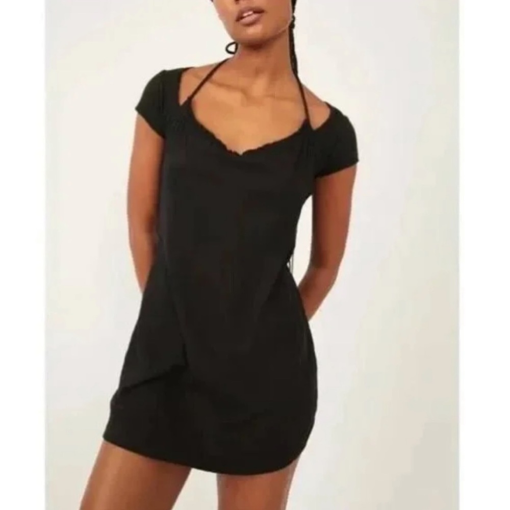 Free People Beach Vivi Mini Dress in Black Size XS